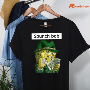 Spongebob Spunch Bob T-shirt hanging on the hanger
