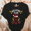 Stranger Things Christmas Hellfire Club Logo T-shirt hanging on the hanger