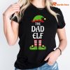 The Dad Elf Christmas T-shirt is being worn on the body
