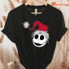 The Nightmare Before Christmas Jack Santa Hat T-shirt hanging on the hanger