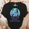 The Nightmare Before Christmas Sally Sweet T-shirt hung on a hanger