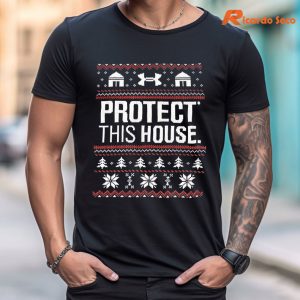 Under Armour Christmas T-shirt is worn on the body