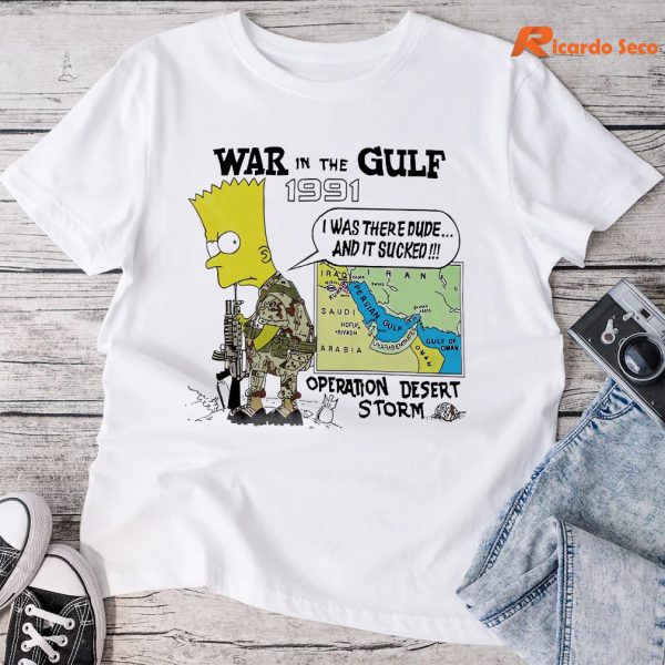 War In The Gulf 1991 Bart Simpson T-shirt