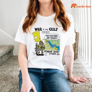 War In The Gulf 1991 Bart Simpson T-shirt Mockup