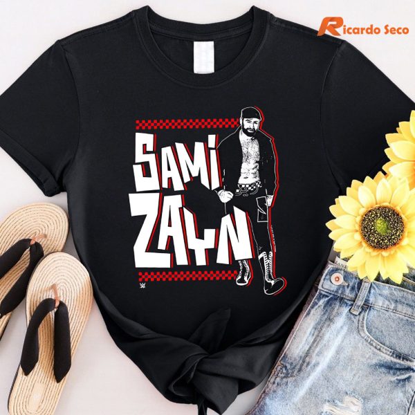 Wwe Sami Zayn Full Body With Logo T-shirt