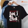 Wwe Sami Zayn Full Body With Logo T-shirt hanging on the hanger