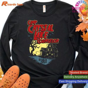 80's Horror Camp Crystal Lake Counselor Retro T-shirt