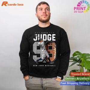 Aaron Judge Inspired New York MLBPA Number Portrait T-shirt