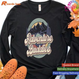 Adventure Buddies Anniversary Vintage Matching T-shirt for Hikers and Campers