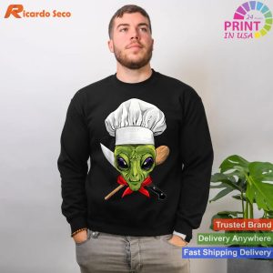 Alien Chef from Outer Space - UFO Cooking Lover T-shirt