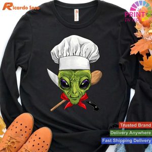 Alien Chef from Outer Space - UFO Cooking Lover T-shirt