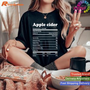Apple Cider Nutrition Facts Thanksgiving Christmas Matching Long Sleeve