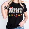 Aunt Christmas T-shirt is worn on the body