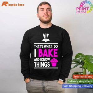 Baker's Life - I Bake and Know Things Design T-shirt