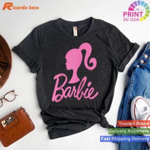 Barbie Fashion Pink Logo Raglan Baseball Tee T-shirt
