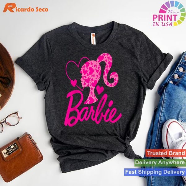 Barbie Heart Logo Stylish Raglan Baseball Tee T-shirt