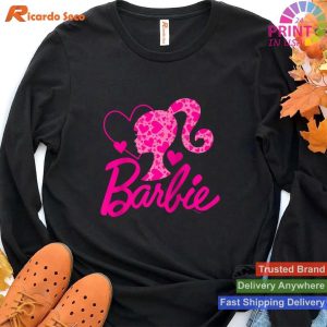 Barbie Heart Logo Stylish Raglan Baseball Tee T-shirt