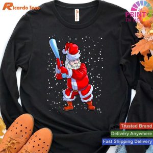 Baseball Christmas Softball Santa Claus Special T-shirt