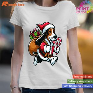 Basset Hound Christmas Funny Dog Santa Claus Long Sleeve