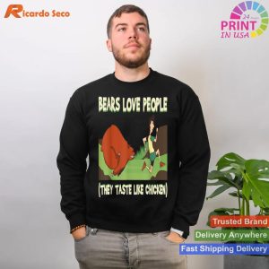 Bear-Themed Light Humor Embrace Camping Fun T-shirt