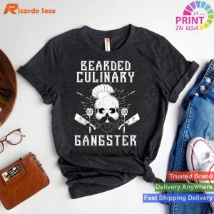 Bearded Culinary Gangster - Chef Cooking Men's T-shirt