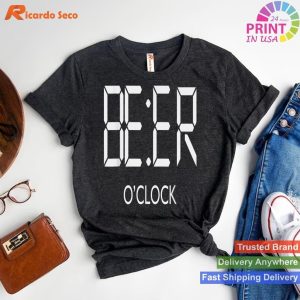 Beer Time Beer O'clock Drinkers Gift Idea T-shirt