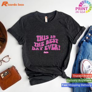 Best Day Ever Barbie The Movie Themed Raglan Baseball Tee T-shirt