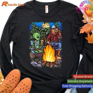 Bigfoot Mystery Embrace Humor and Adventure Camping T-shirt