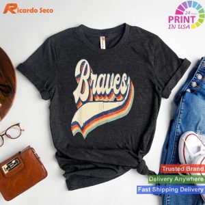 Braves Sports Vintage Retro Gift T-shirt for Men, Women, and Kids