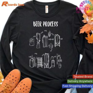 Brew Lovers Craft Beers Hops Fermentation Brewing Beer Gift T-shirt