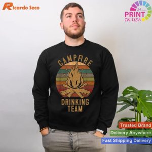 Camping Lovers Campfire Drinking Team T-shirt