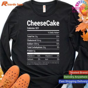 Cheesecake Nutrition Facts Family Matching Christmas Costume T-shirt