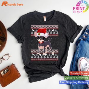 Chihuahua Ugly Christmas Sweater Santa Dog Lover Gift T-shirt
