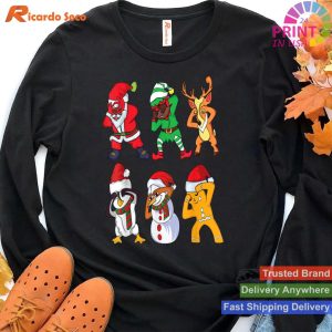 Christmas African American Santa and Friends Griddy Dance T-shirt