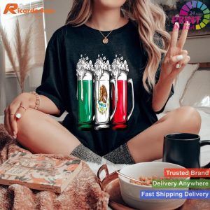 Cinco De Mayo Mexican Flag Beer T Women Mexico Gifts T-shirt