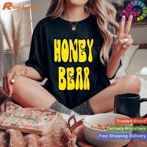 Classic 70's Retro Vintage Hippie Honey Bear T-shirt