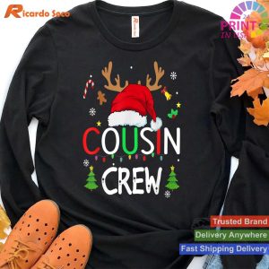 Cousin crew Christmas family Xmas Naughty matching pajamas T-shirt