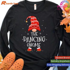 Dancing Gnome Xmas Family Matching Funny Christmas Gnomes T-shirt