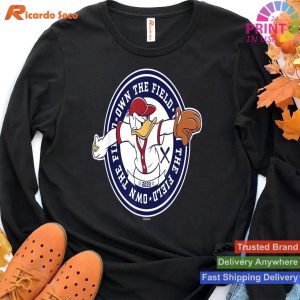 Disney Donald Duck Baseball Pitcher Own the Field Sports T-shirt