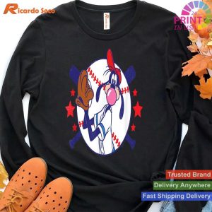 Disney Goofy Baseball Pitcher Bubble Gum Distressed T-shirt
