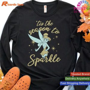 Disney Peter Pan Christmas Tinker Bell The Season To Sparkle T-shirt