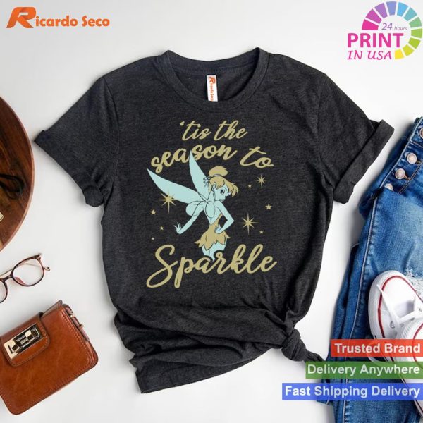 Disney Peter Pan Christmas Tinker Bell The Season To Sparkle T-shirt