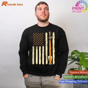 Distressed American Flag Craft Beer Tap T-shirt