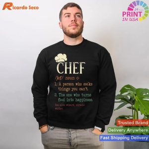 Distressed Chef Definition - Cook's Vintage T-shirt