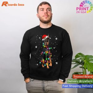 Doberman Pinscher Dogs Tree Christmas Sweater Xmas Pet Dog T-shirt