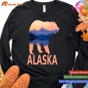 Embrace the Wild Alaska Grizzly Bear Lake Hiking Camping Nature Gift T-shirt