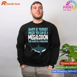 Embrace Your Inner Shark Be a Megalodon Funny T-shirt