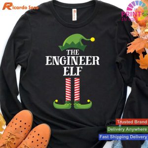 Engineer Elf Matching Family Group Christmas Party T-shirt