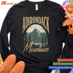 Explore the Adirondack Mountains Stylish Hiking & Camping New York T-shirt