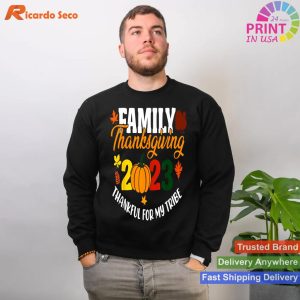 Family Thanksgiving 2023 Thankful For My Tribe Autumn Vibes T-shirt